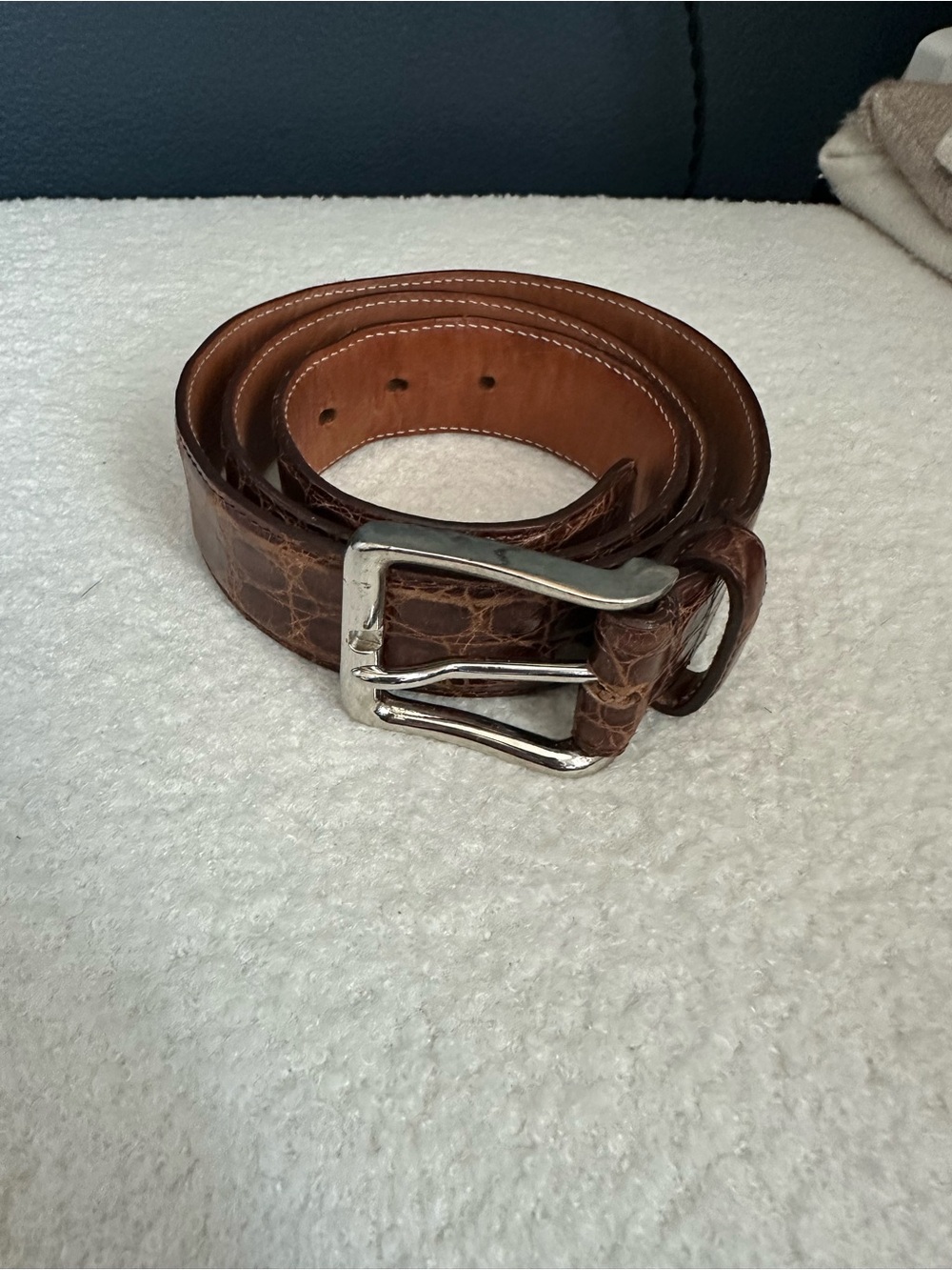 Men's Brown crocodile Belt - Classic Casual Style